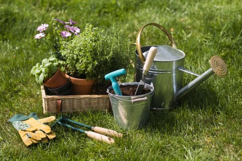 Experienced Biggin Hill gardeners shaping hedges and borders with care